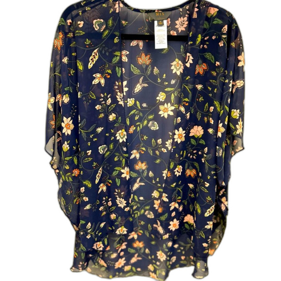 💙Light & Breezy Floral Kimono-styleJacket - Picture 1 of 3